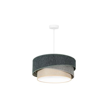 Duolla - Pakabinamas sietynas KOBO ECO RECYCLING 1xE27/15W/230V diametras 45 cm žalia/pilka/kreminė
