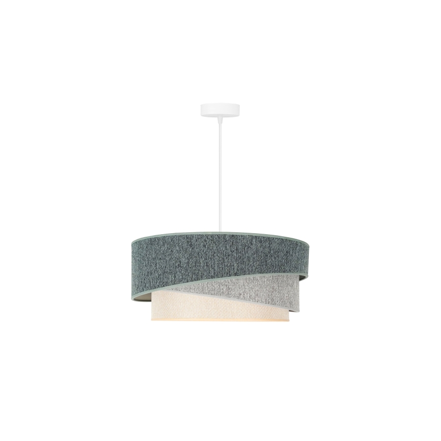 Duolla - Pakabinamas sietynas KOBO ECO RECYCLING 1xE27/15W/230V diametras 45 cm žalia/pilka/kreminė