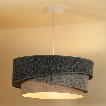Duolla - Pakabinamas sietynas KOBO ECO RECYCLING 1xE27/15W/230V diametras 45 cm žalia/pilka/kreminė