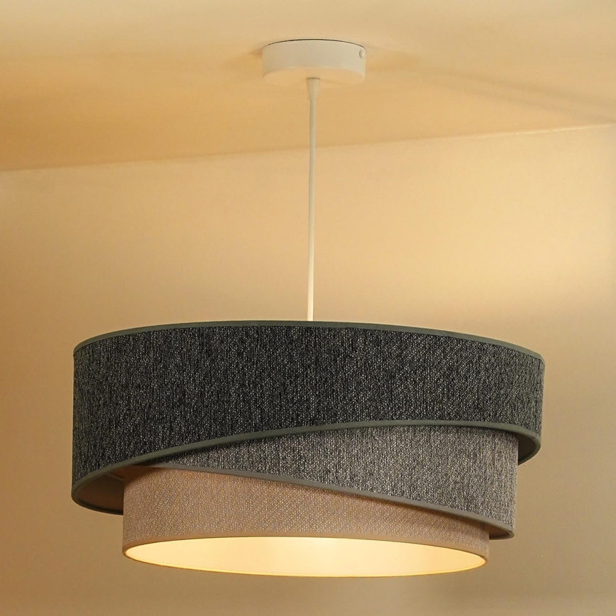 Duolla - Pakabinamas sietynas KOBO ECO RECYCLING 1xE27/15W/230V diametras 45 cm žalia/pilka/kreminė
