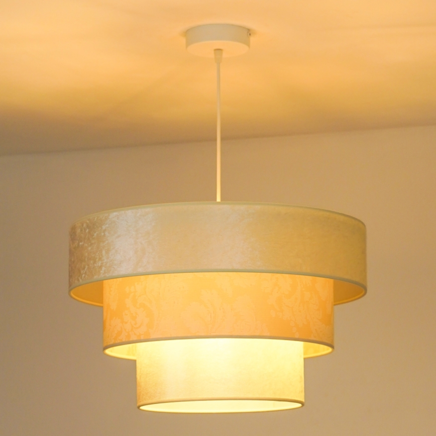 Duolla - Pakabinamas sietynas LUNETA 1xE27/40W/230V diametras 45 cm kreminė