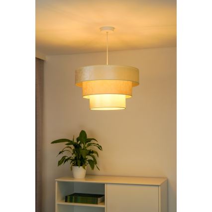 Duolla - Pakabinamas sietynas LUNETA 1xE27/40W/230V diametras 45 cm kreminė