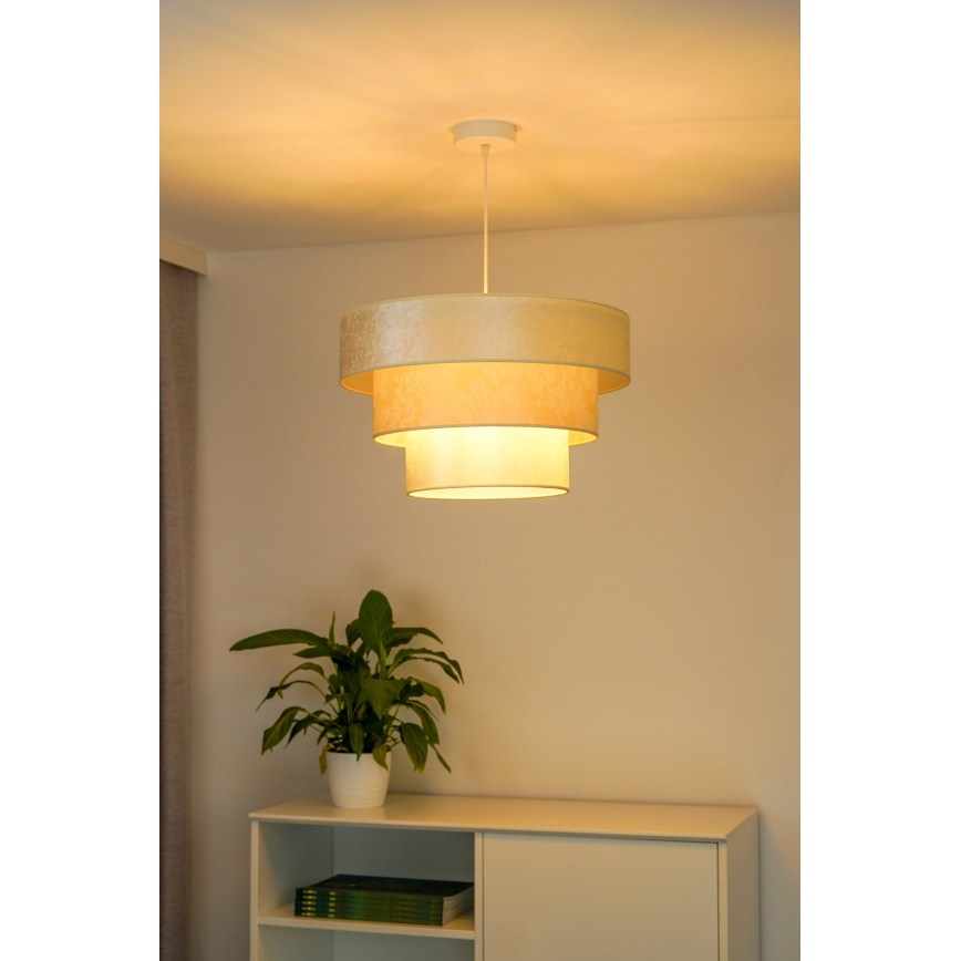 Duolla - Pakabinamas sietynas LUNETA 1xE27/40W/230V diametras 45 cm kreminė