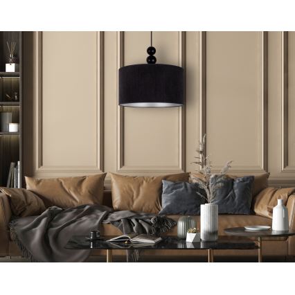 Duolla - Pakabinamas sietynas LYON 1xE27/15W/230V diametras 40 cm juoda