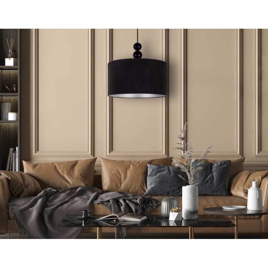 Duolla - Pakabinamas sietynas LYON 1xE27/15W/230V diametras 40 cm juoda