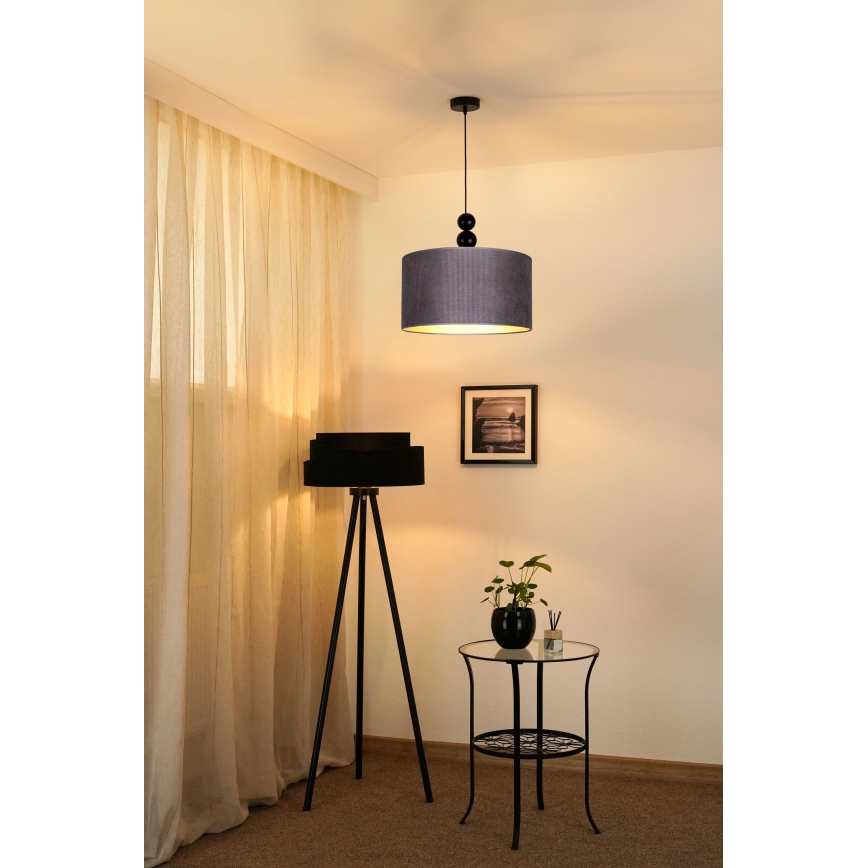 Duolla - Pakabinamas sietynas LYON 1xE27/15W/230V diametras 40 cm pilka