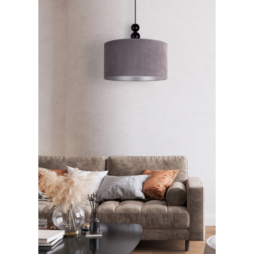 Duolla - Pakabinamas sietynas LYON 1xE27/15W/230V diametras 40 cm pilka