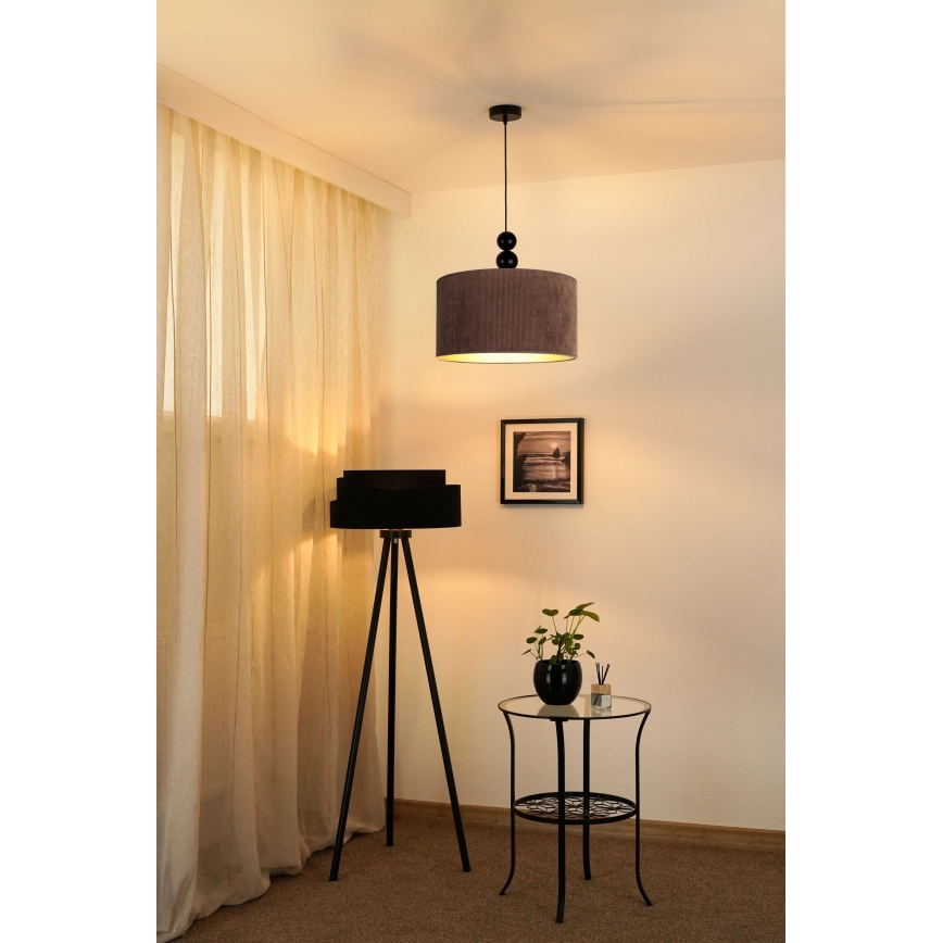 Duolla - Pakabinamas sietynas LYON 1xE27/15W/230V diametras 40 cm ruda
