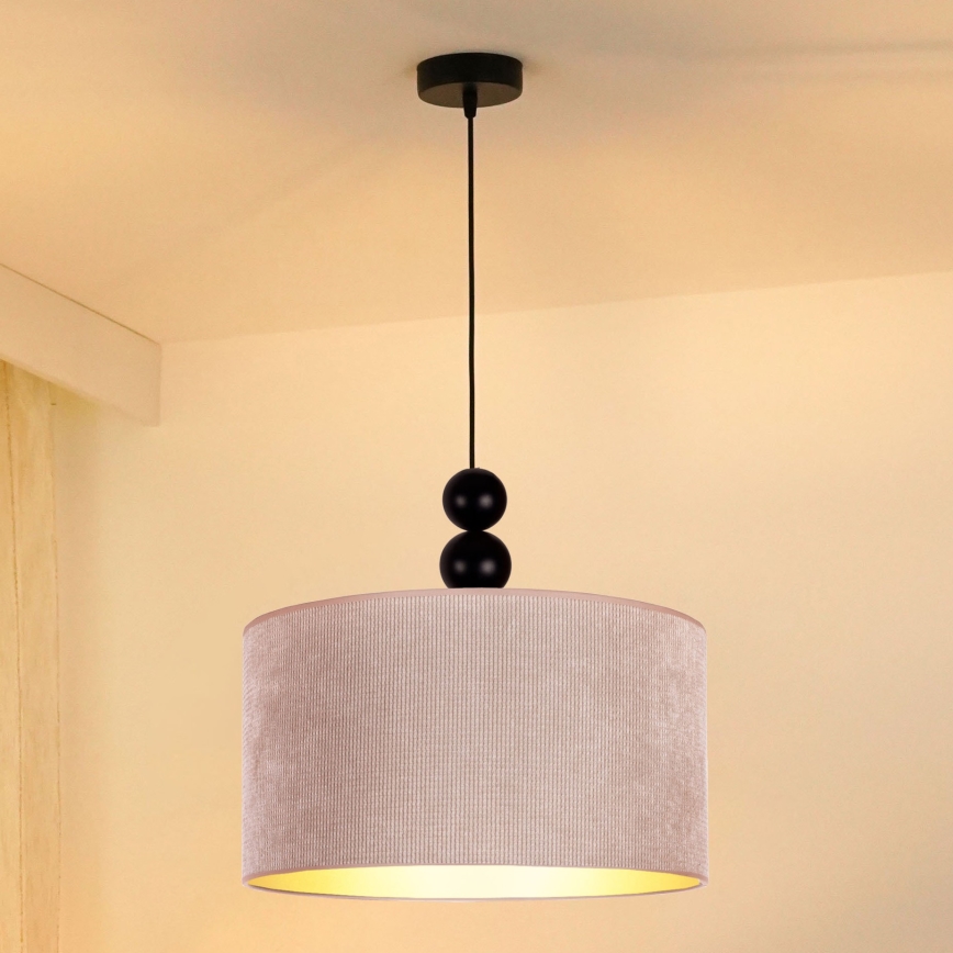Duolla - Pakabinamas sietynas LYON 1xE27/15W/230V diametras 40 cm smėlio spalva