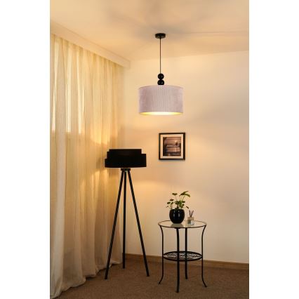 Duolla - Pakabinamas sietynas LYON 1xE27/15W/230V diametras 40 cm smėlio spalva