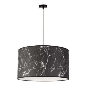 Duolla - Pakabinamas sietynas MARBLE 1xE27/40W/230V diametras 45 cm juoda/balta