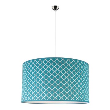 Duolla - Pakabinamas sietynas MAROKO 1xE27/40W/230V diametras 45 cm turkis/balta