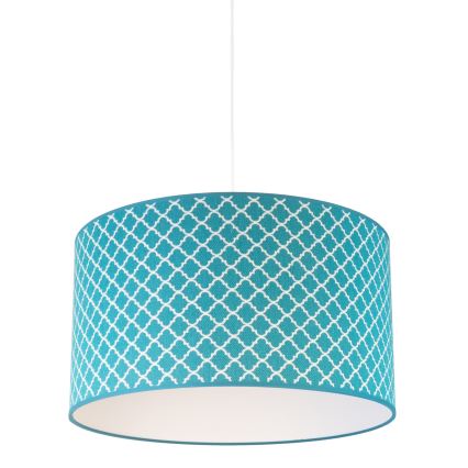 Duolla - Pakabinamas sietynas MAROKO 1xE27/40W/230V diametras 45 cm turkis/balta