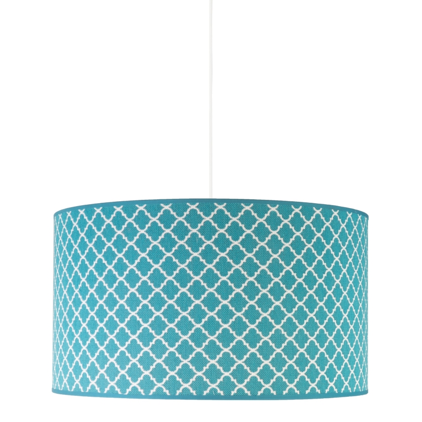 Duolla - Pakabinamas sietynas MAROKO 1xE27/40W/230V diametras 45 cm turkis/balta