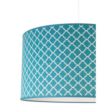 Duolla - Pakabinamas sietynas MAROKO 1xE27/40W/230V diametras 45 cm turkis/balta