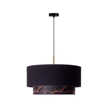 Duolla - Pakabinamas sietynas NANTES 1xE27/15W/230V d. 45 cm juodas/varis