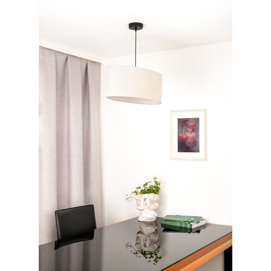 Duolla - Pakabinamas sietynas OVAL 1xE27/15W/230V pilka