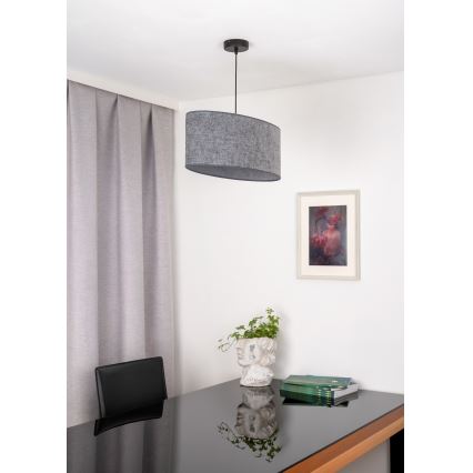 Duolla - Pakabinamas sietynas OVAL 1xE27/15W/230V pilka