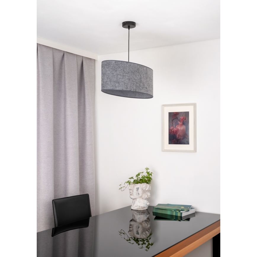Duolla - Pakabinamas sietynas OVAL 1xE27/15W/230V pilka