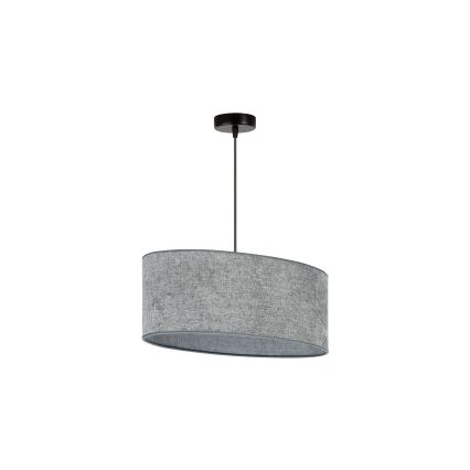 Duolla - Pakabinamas sietynas OVAL 1xE27/15W/230V pilka