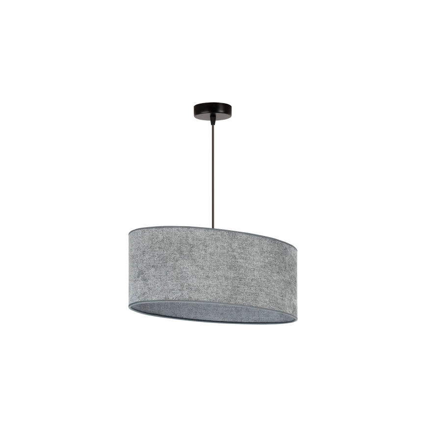 Duolla - Pakabinamas sietynas OVAL 1xE27/15W/230V pilka
