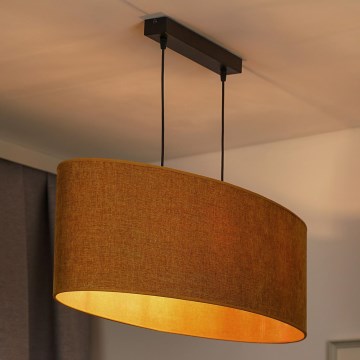 Duolla - Pakabinamas sietynas OVAL 2xE27/15W/230V ruda