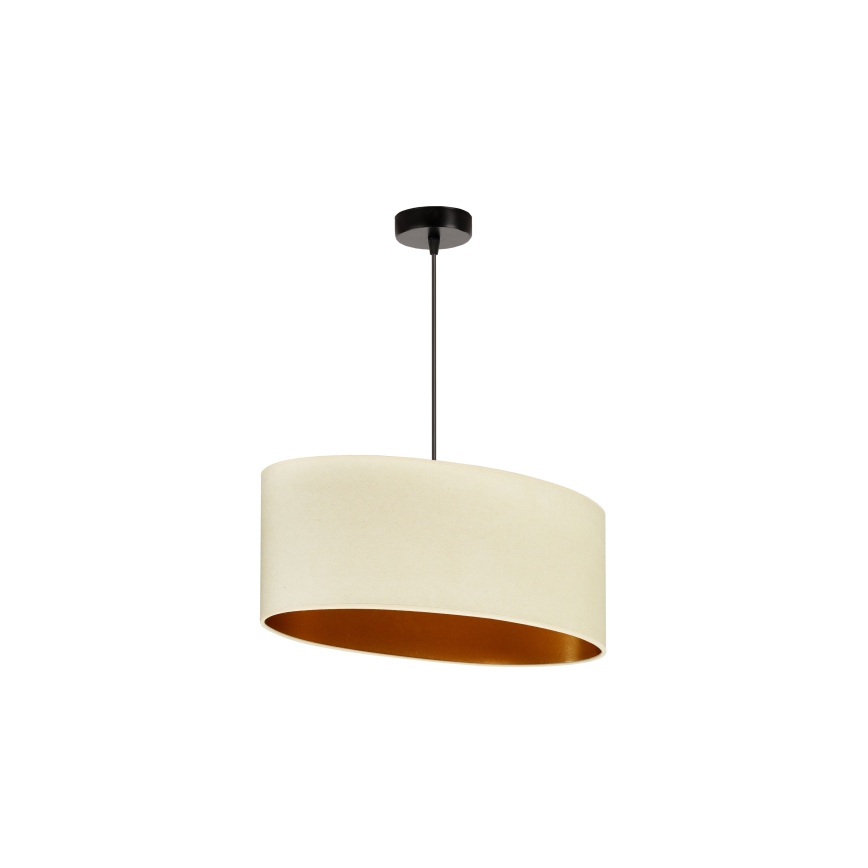 Duolla - Pakabinamas sietynas OVAL VEGAN 1xE27/15W/230V kreminė