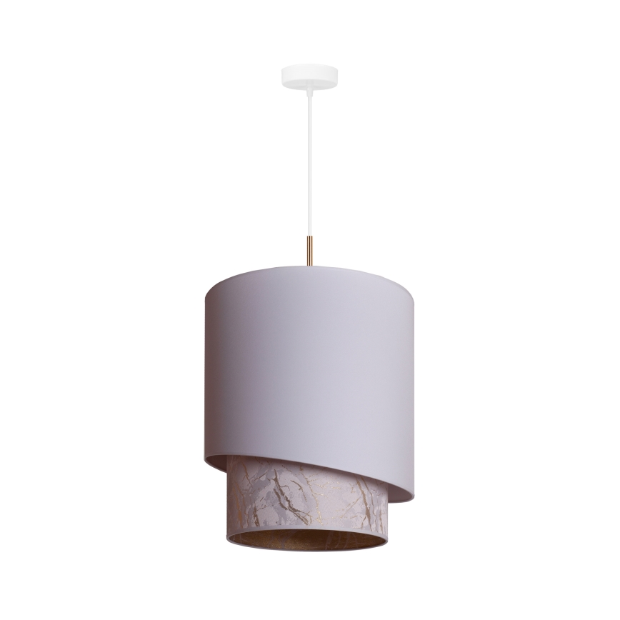 Duolla - Pakabinamas sietynas PARIS 1xE27/15W/230V d. 40 cm baltas/smėlio