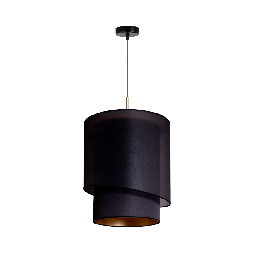 Duolla - Pakabinamas sietynas  PARIS 1xE27/15W/230V d. 40 cm juodas/aukso