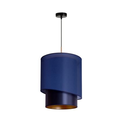 Duolla - Pakabinamas sietynas PARIS 1xE27/15W/230V d. 40 cm mėlynas/aukso