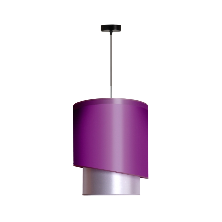 Duolla - Pakabinamas sietynas PARIS 1xE27/15W/230V d. 40 cm violetinis/sidabrinis