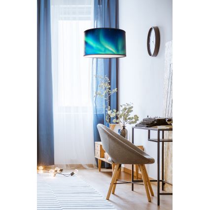Duolla - Pakabinamas sietynas PRINT M 1xE27/40W/230V diametras 35 cm turkis