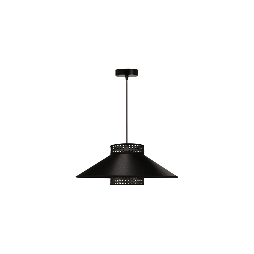 Duolla - Pakabinamas sietynas RIO RATTAN 1xE27/15W/230V diametras 45 cm juoda/auksas