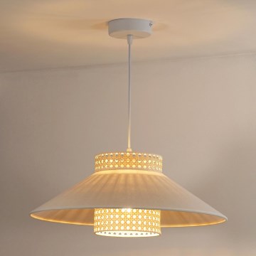 Duolla - Pakabinamas sietynas RIO RATTAN 1xE27/15W/230V diametras 45 cm smėlio spalva/rotangas