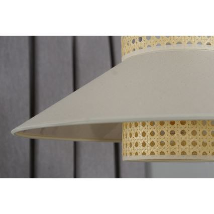 Duolla - Pakabinamas sietynas RIO RATTAN 1xE27/15W/230V diametras 45 cm smėlio spalva/rotangas