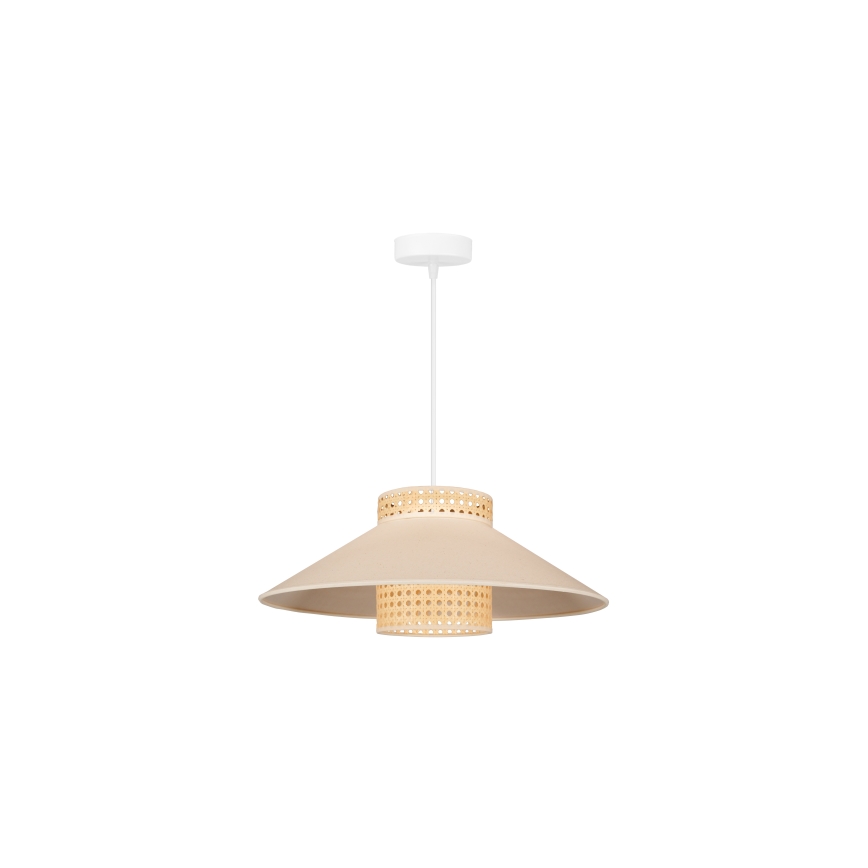 Duolla - Pakabinamas sietynas RIO RATTAN 1xE27/15W/230V diametras 45 cm smėlio spalva/rotangas