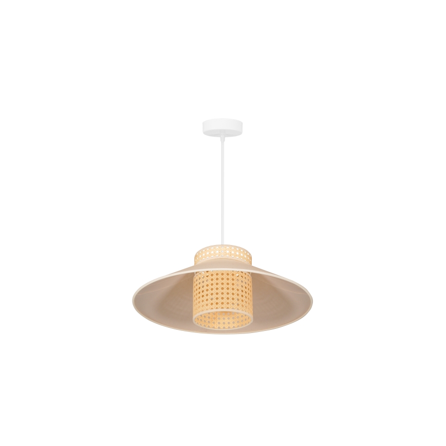Duolla - Pakabinamas sietynas RIO RATTAN 1xE27/15W/230V diametras 45 cm smėlio spalva/rotangas