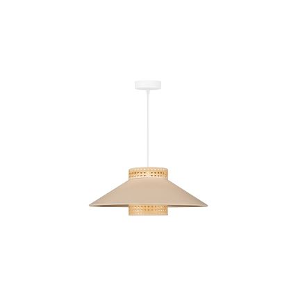 Duolla - Pakabinamas sietynas RIO RATTAN 1xE27/15W/230V diametras 45 cm smėlio spalva/rotangas