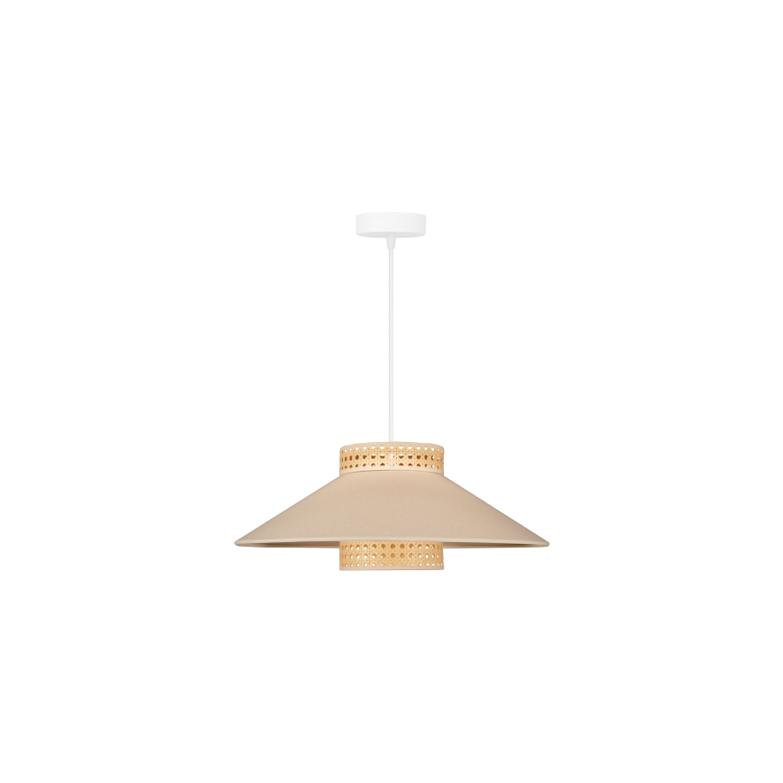 Duolla - Pakabinamas sietynas RIO RATTAN 1xE27/15W/230V diametras 45 cm smėlio spalva/rotangas