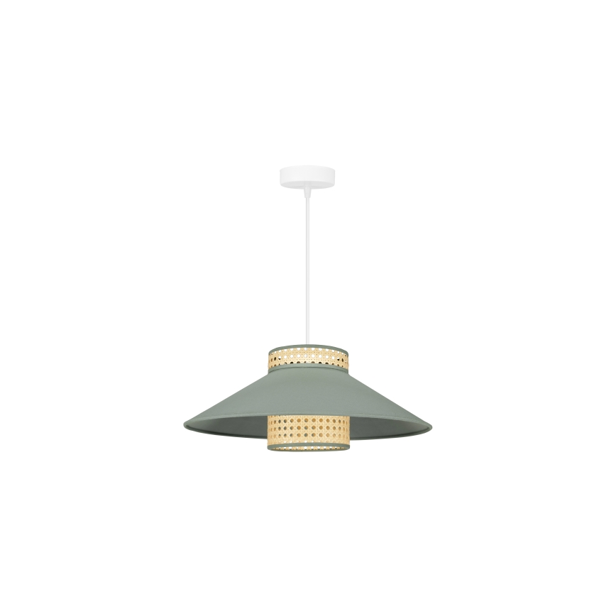 Duolla - Pakabinamas sietynas RIO RATTAN 1xE27/15W/230V diametras 45 cm žalia/rotangas