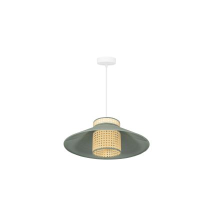 Duolla - Pakabinamas sietynas RIO RATTAN 1xE27/15W/230V diametras 45 cm žalia/rotangas