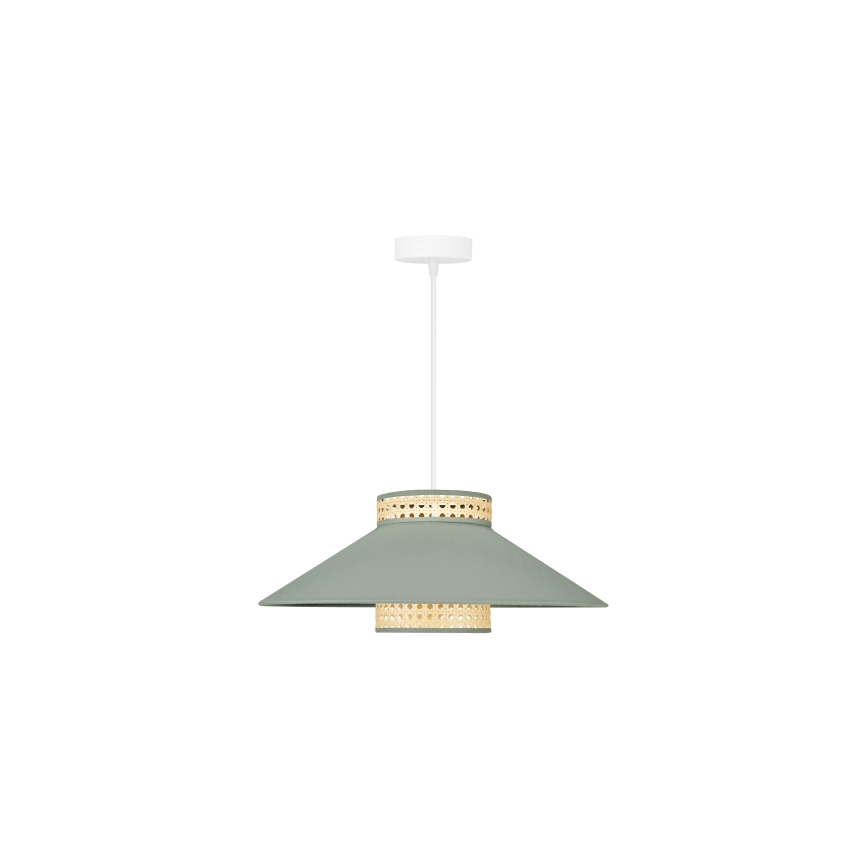 Duolla - Pakabinamas sietynas RIO RATTAN 1xE27/15W/230V diametras 45 cm žalia/rotangas