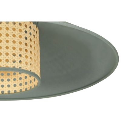Duolla - Pakabinamas sietynas RIO RATTAN 1xE27/15W/230V diametras 45 cm žalia/rotangas