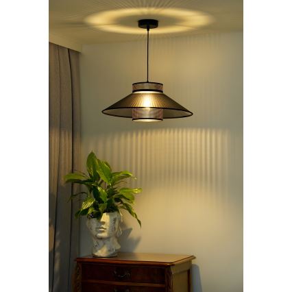 Duolla - Pakabinamas sietynas RIO SHINY 1xE27/15W/230V diametras 45 cm juoda/varis