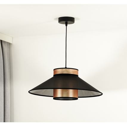 Duolla - Pakabinamas sietynas RIO SHINY 1xE27/15W/230V diametras 45 cm juoda/varis
