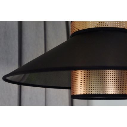 Duolla - Pakabinamas sietynas RIO SHINY 1xE27/15W/230V diametras 45 cm juoda/varis