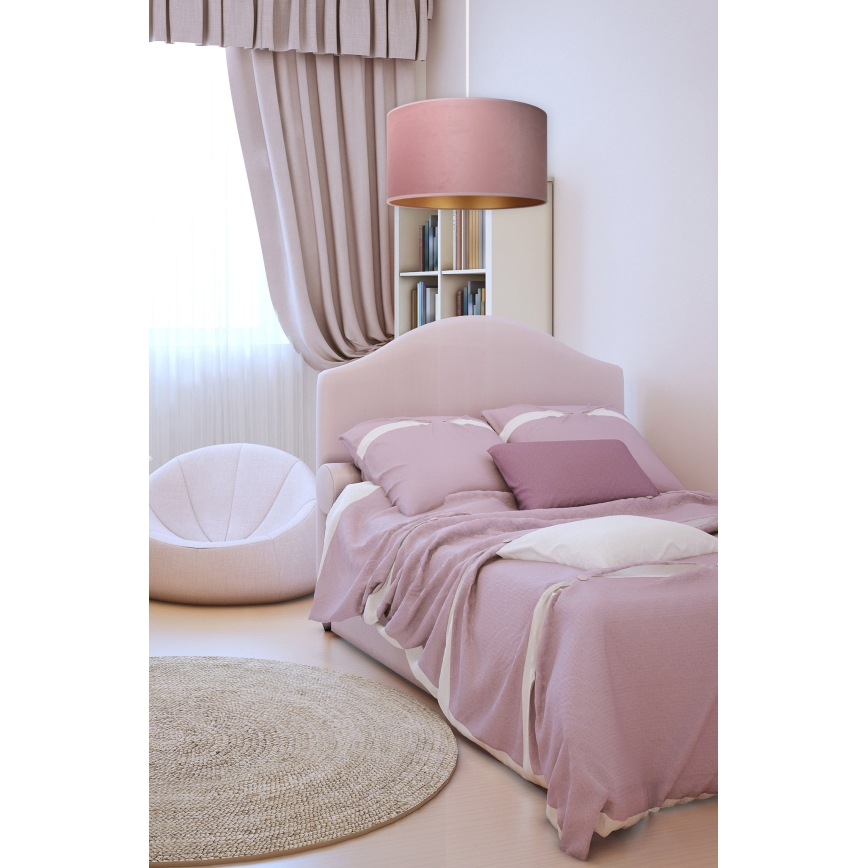 Duolla - Pakabinamas sietynas ROLLER 1xE27/15W/230V diametras 40 cm rausva/auksas