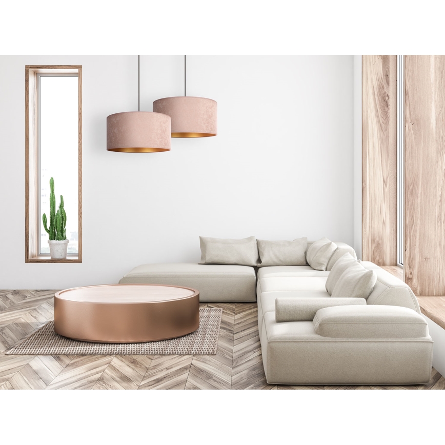 Duolla - Pakabinamas sietynas ROLLER 1xE27/15W/230V diametras 40 cm smėlio spalva/auksas