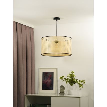 Duolla - Pakabinamas sietynas ROLLER 1xE27/15W/230V diametras 45 cm rotangas/juoda