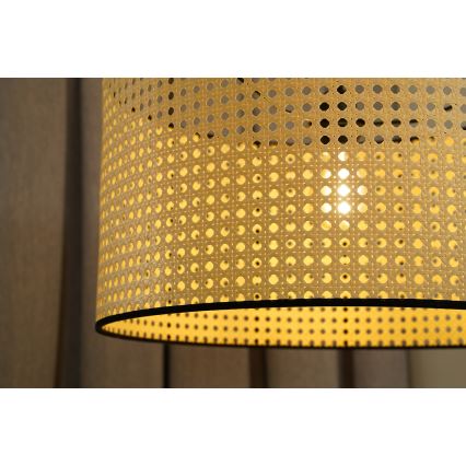 Duolla - Pakabinamas sietynas ROLLER 1xE27/15W/230V diametras 45 cm rotangas/juoda